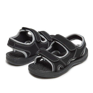 Skysole Boys Adjustable Strap Sandals Black/Gray Size 9-10 Toddler