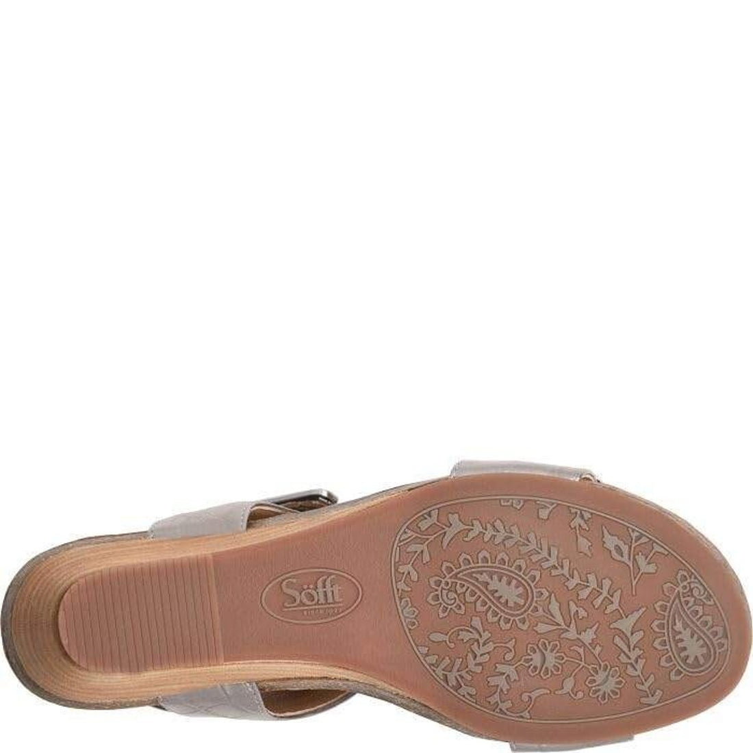 Sofft Verdi Anthracite Croco Wedge Sandals Women's Size 11M Comfort Leather