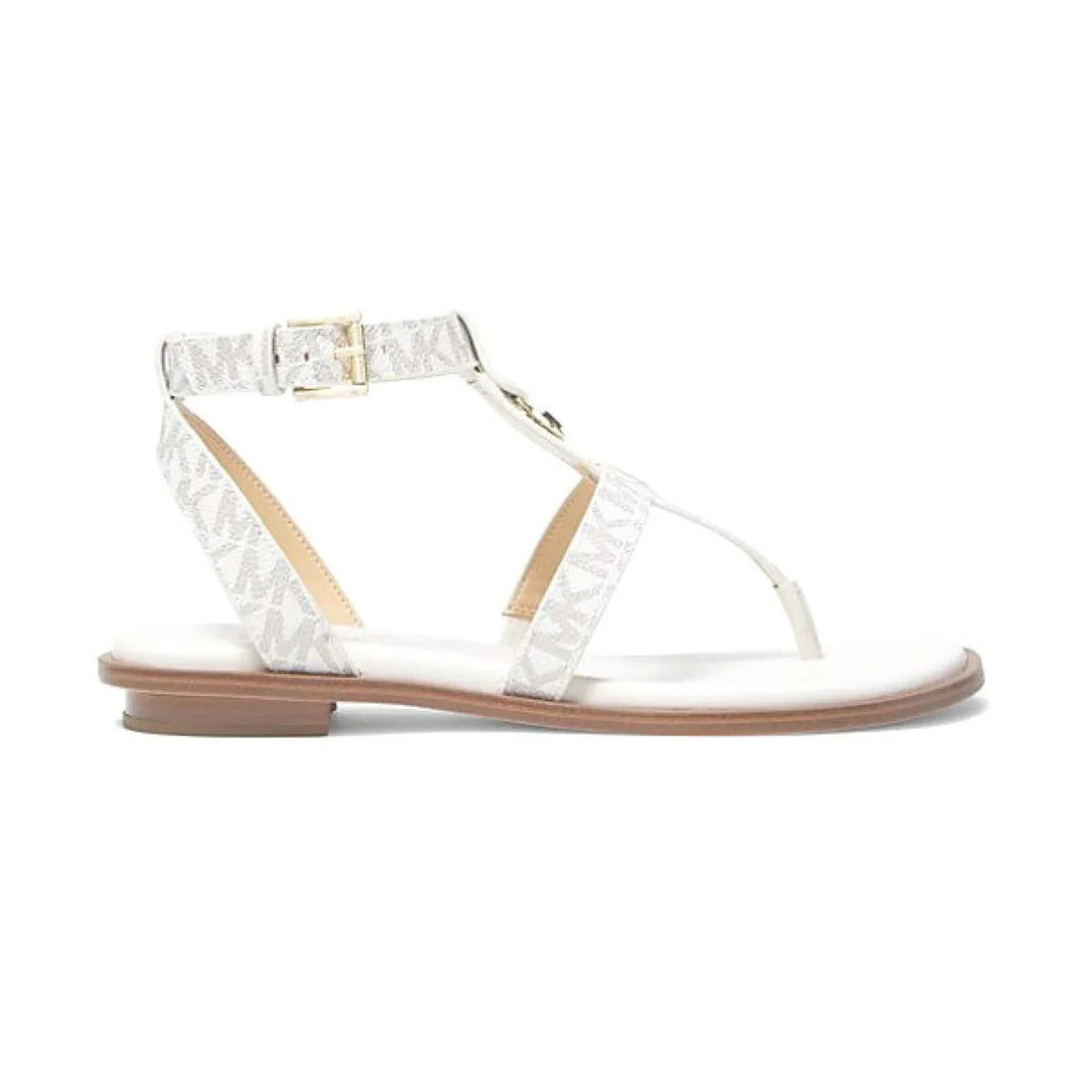 Michael Kors Sasha Logo Flat Sandals White Size 6