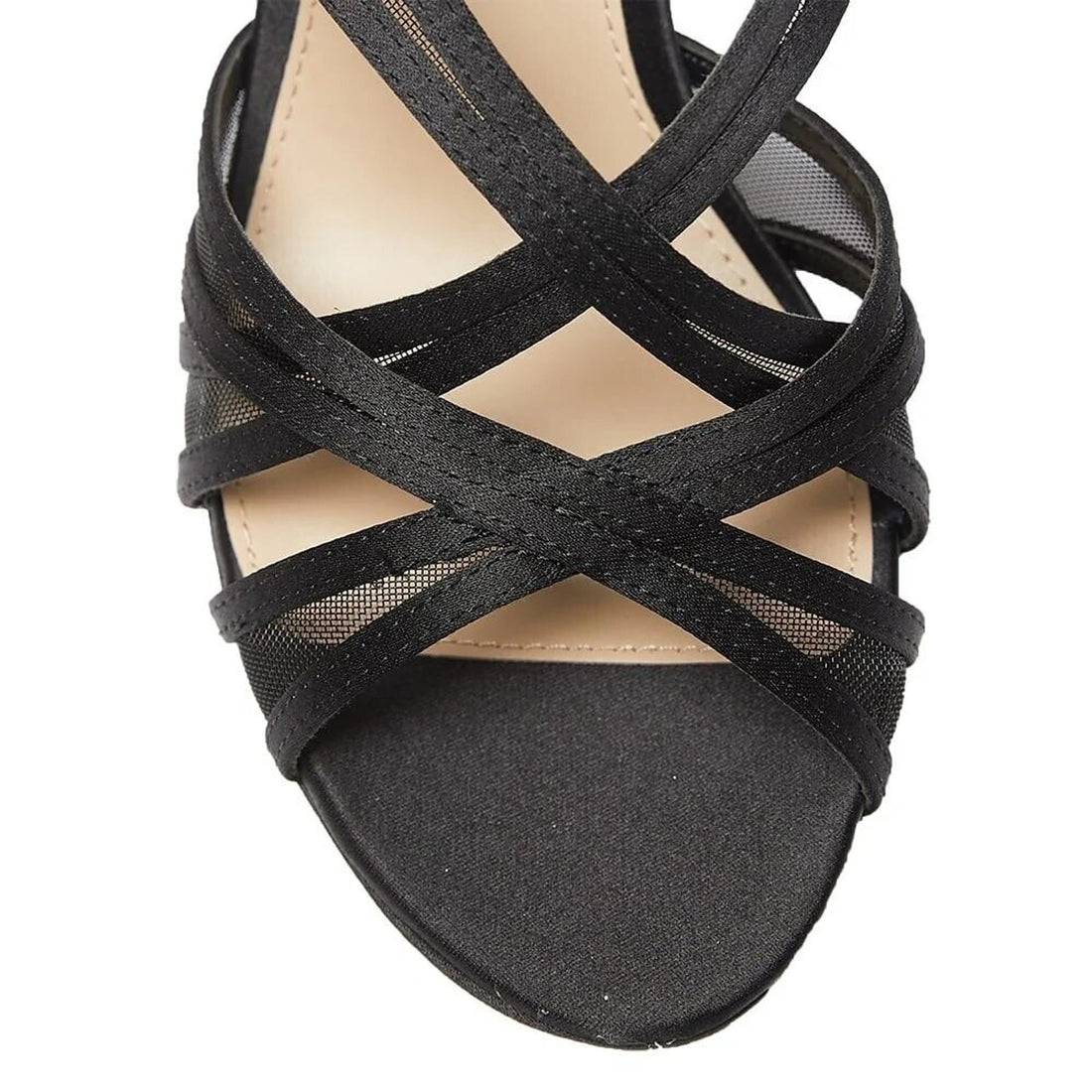 Nina Women's Bess Evening Sandals Black Size 8.5M Strappy Heels Dress Shoes