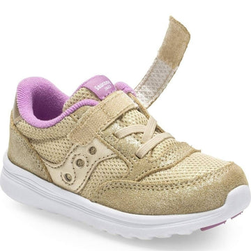 Saucony Baby Jazz Lite Sneakers Gold Sparkle Girls Size 10.5W Infant Shoes