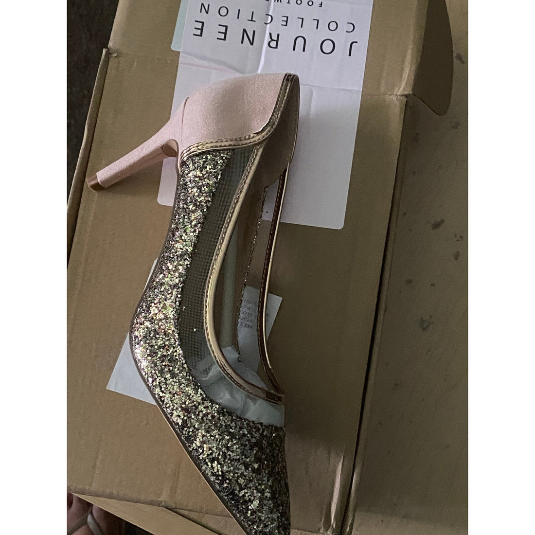 Journee Collection Kalani Block Heel Sandals Marigold Size 7.5M