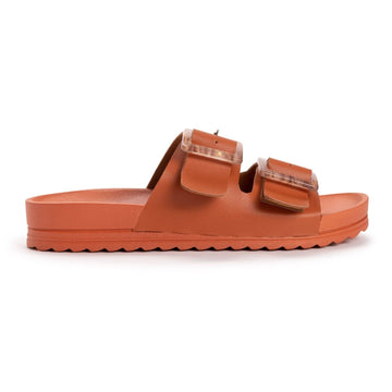 Muk Luks Grand Cayman Women's Sandals - Pumpkin Orange Slip-On Size 8