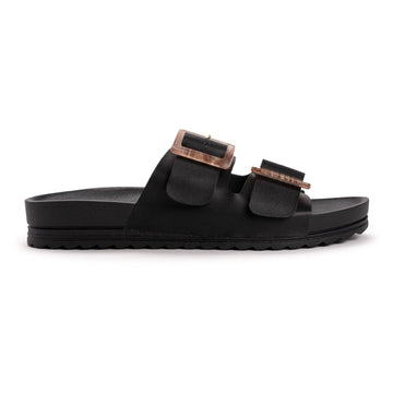 Muk Luks Grand Cayman Women's Sandals - Black Slip-On Sandals Size 8