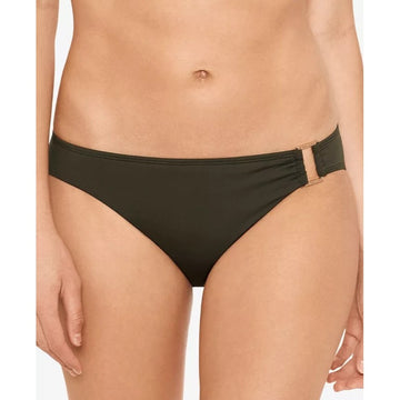 Ralph Lauren Beach Club Metallic-Ring Bikini Bottoms Size 12 Olive Green