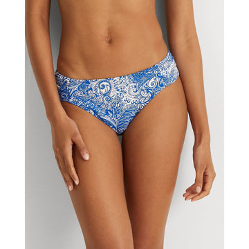Ralph Lauren Print Shirred Hipster Bikini Bottom Size 14 Swim Bottoms