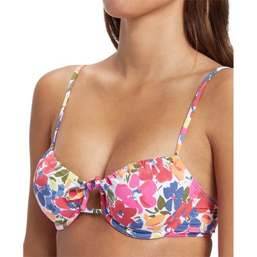 ROXY Juniors' Bloomin Babe Underwire Bralette Bikini Top Size Small