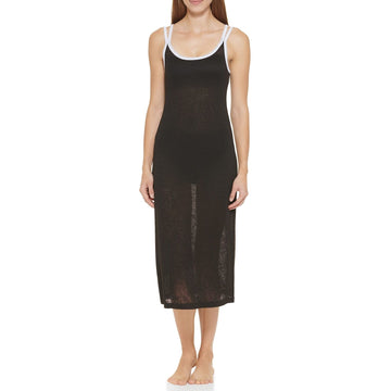 DKNY Women's Swim Cover-up Black Midi Size M Beach Dress