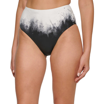 Calvin Klein Women's Swim Bottoms Size S Black Tie Dye High Waist
