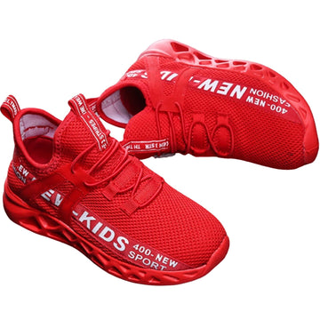 Toddler Red Mesh Sneakers Size 7.5 Lightweight Breathable Athletic Shoes