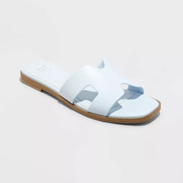 A New Day Nina Blue Slide Sandals Size 9 Women’s Open Toe Slip-On