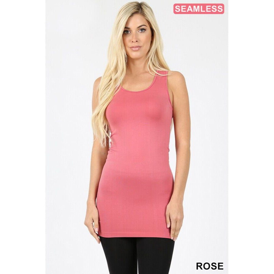 Pink Seamless Tank Top