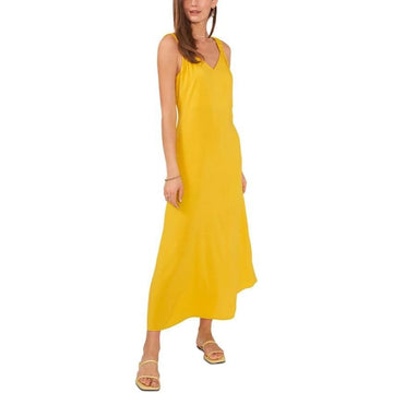 1.STATE Women's Maxi Dress - Yellow Size Medium Swim Cover-Up Dress