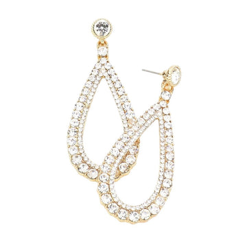 Women's Teardrop Dangle Round Earrings