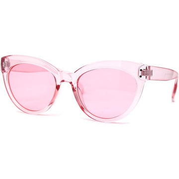 Womens Classic Pink High Point Tip Oversize Cat Eye Sunglasses #6