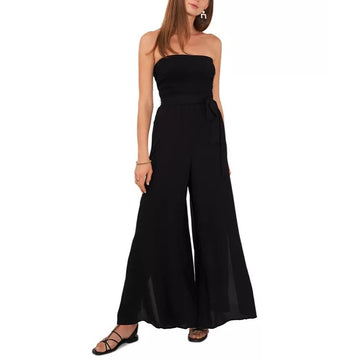 1.STATE Women's Strapless Wide-Leg Jumpsuit Black Size S Women's Beachwear