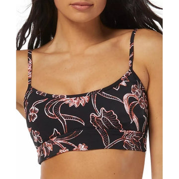 SUNDAZED Women's Bikini Top Gianna Printed Midline Size L Swim Top