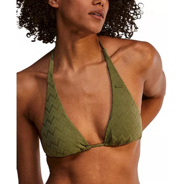 ROXY Juniors' Current Coolness Elongated Triangle Bikini Top - Green, Size XL