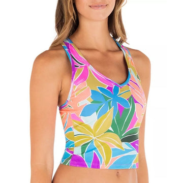 HURLEY Swim Tankini Top - Juniors' Mas Isla Racerback Tankini Top Size X-Small