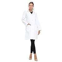 NATURAL UNIFORMS Lab Coat - 40 " White Size XL Long Sleeve Medical Coat