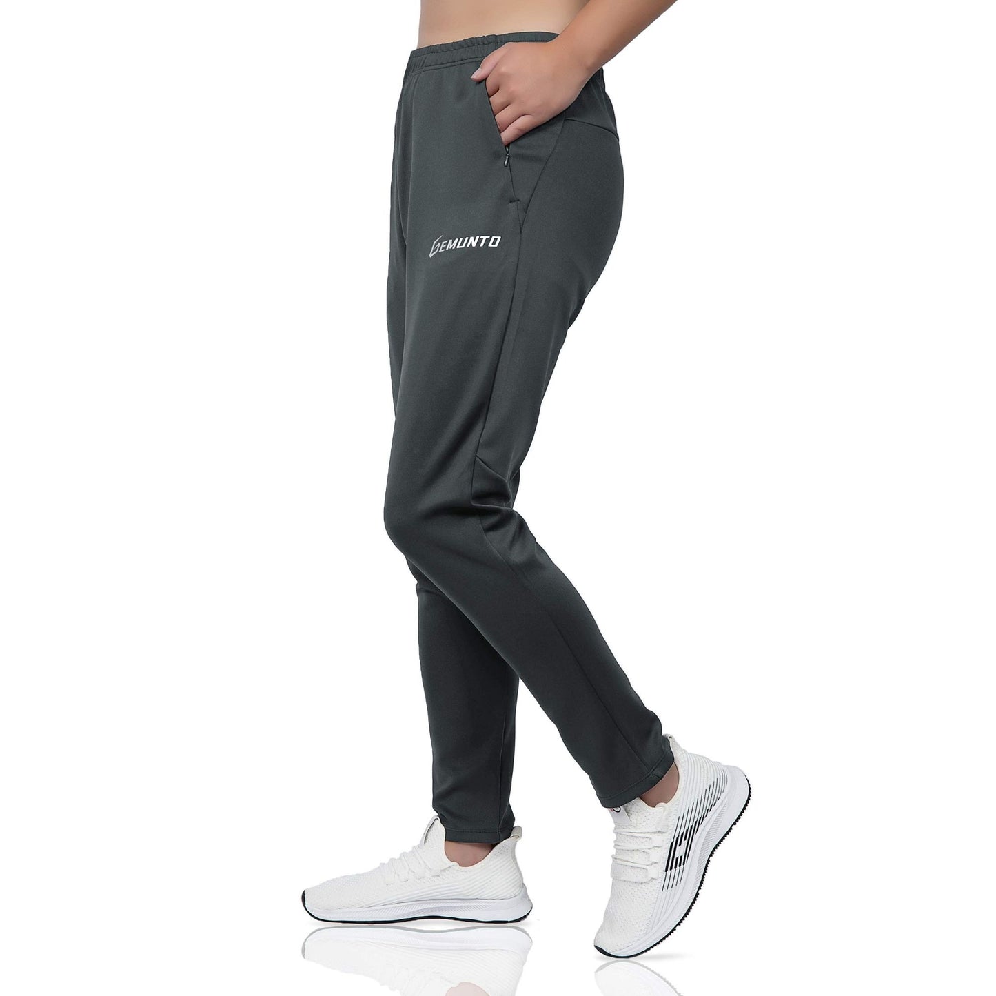 GEMUNTO Men's Track Pants, Gray Size XXL Athletic Jogger Sweatpants