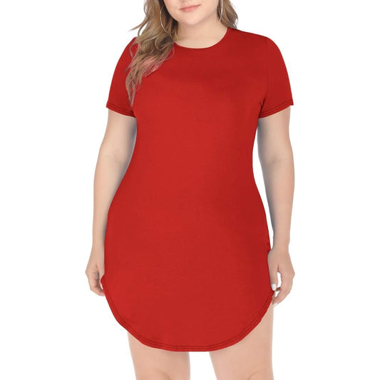 Womens Casual Dress Plus Size T-Shirt Dress