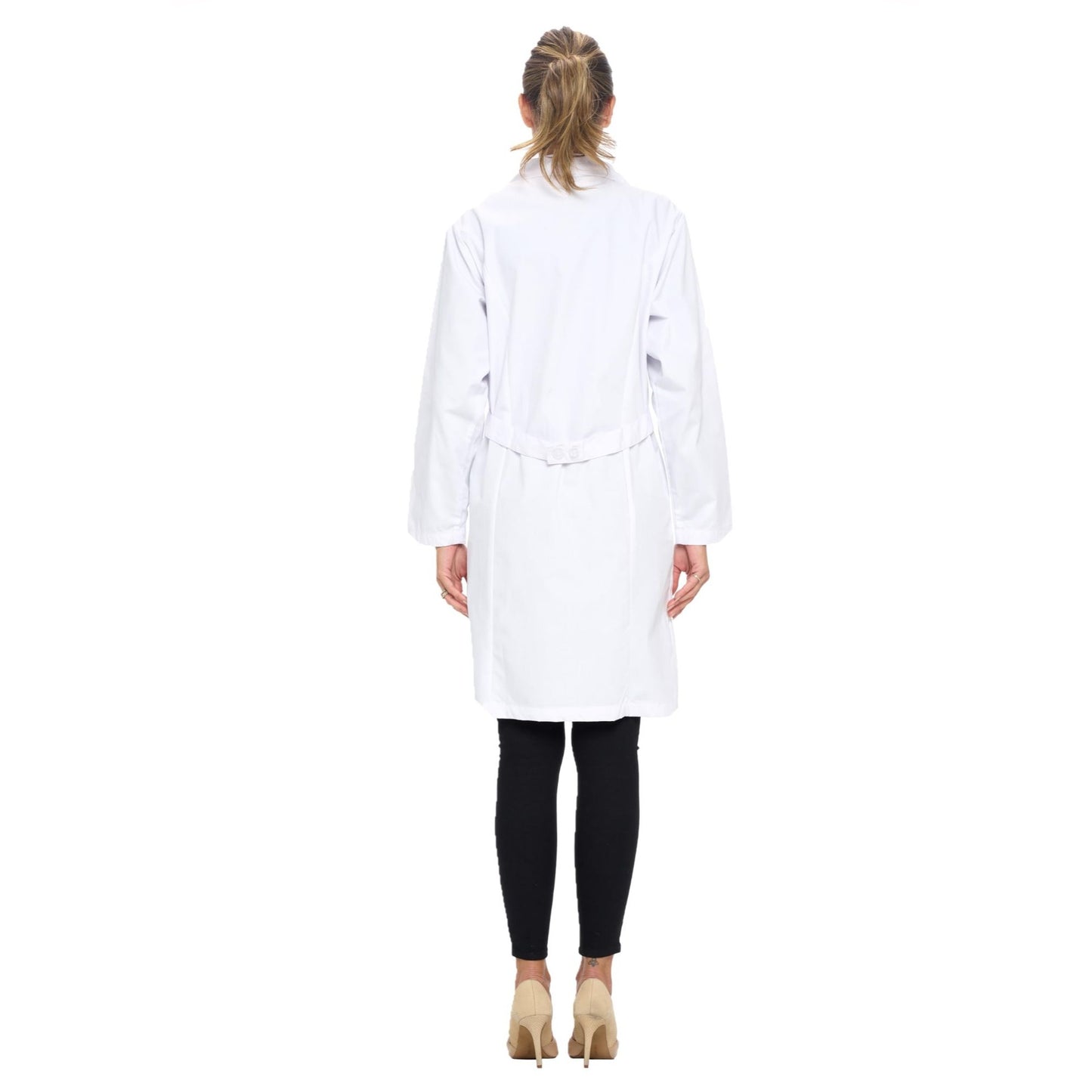 NATURAL UNIFORMS Lab Coat - 40 " White Size XL Long Sleeve Medical Coat