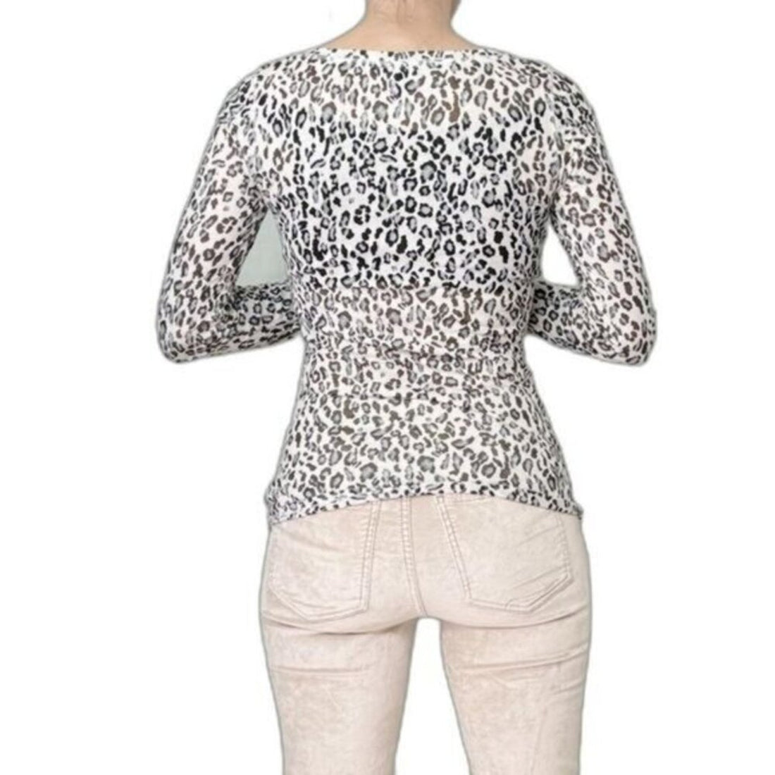 Capella Women's Animal Print Scoop Neck Top Long Sleeve - Size Small