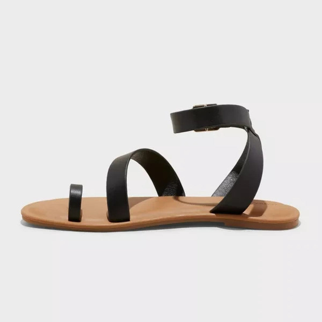Universal Thread Sol Black Toe Loop Sandals - Women's Size 8.5