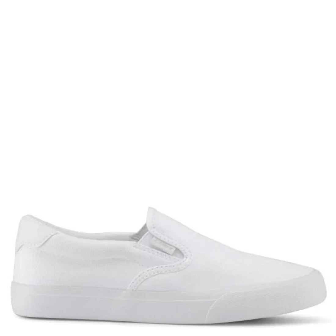 White slip-on sneaker on a white background