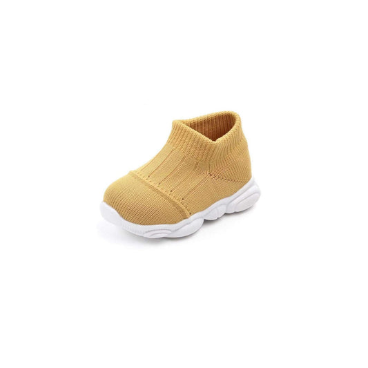 Baby Walking Shoes, Size 3 Yellow Unisex Baby Walking Sneakers