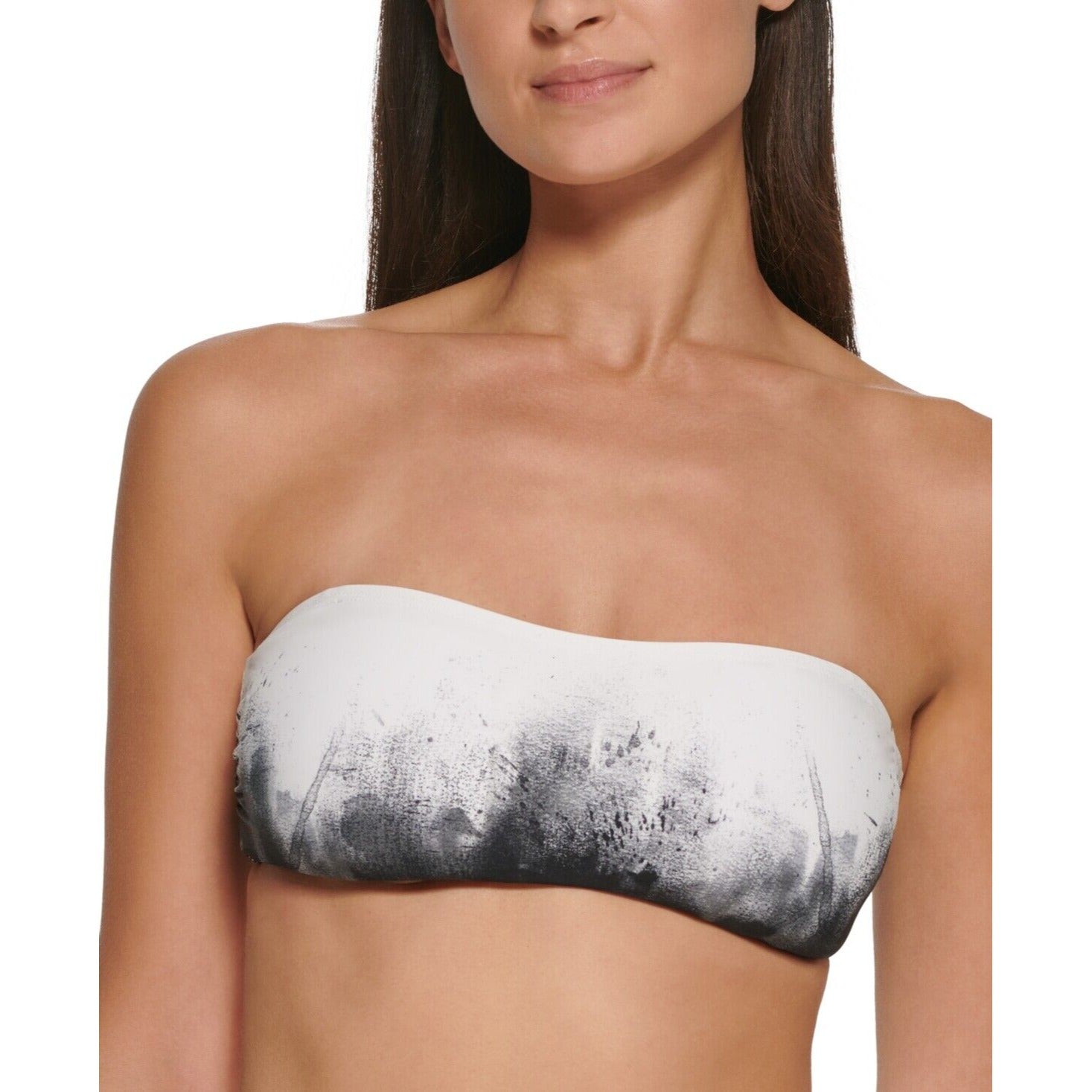 Calvin Klein Tie-Dye Bandeau Bikini Top - Size Medium Women Swim Top