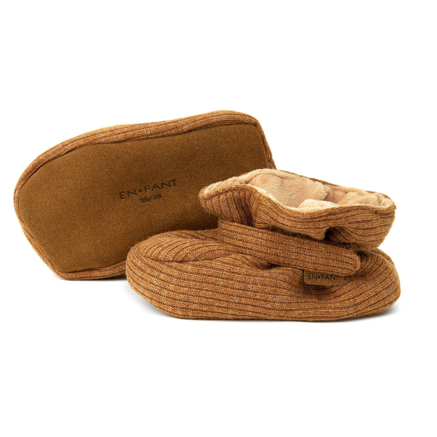 Baby Boy Brown Slippers, Comfortable Sippers for Baby
