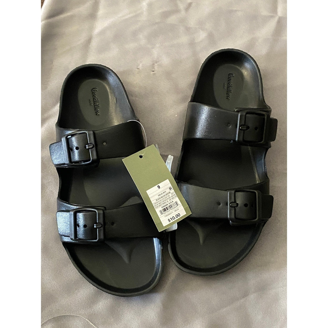 Men black 2 band sandal
