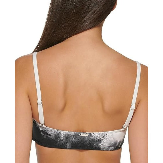 Calvin Klein Tie-Dye Bandeau Bikini Top - Size Medium Women Swim Top