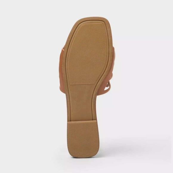 Women's Fiona Slide Sandals by A New Day Beige Size 11 New With Tags