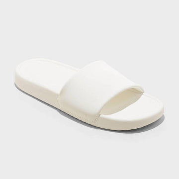 Women’s All In Motion Makenna Slip-On Slides Cream Size 10