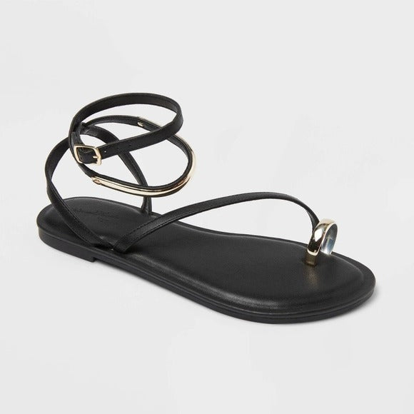 Women's Phoenix Sandals by Universal Thread Black Size 6.5 New With Tags