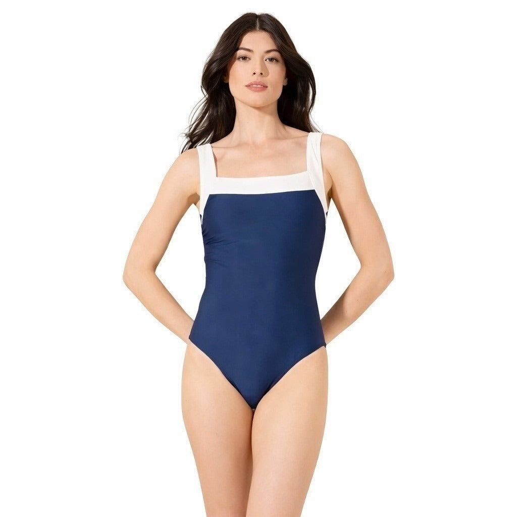 Shade & Shore Women's Navy Blue One Piece Swimsuit