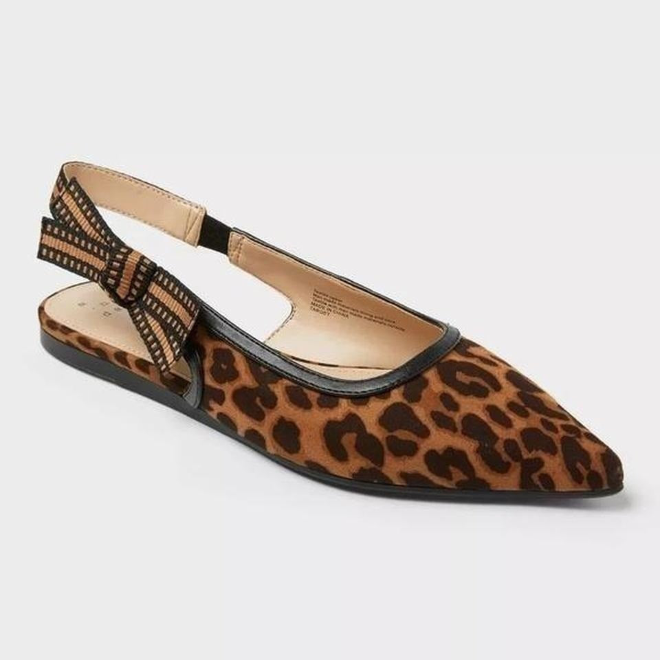 Women’s London Slingback Flats Brown Pointed Toe