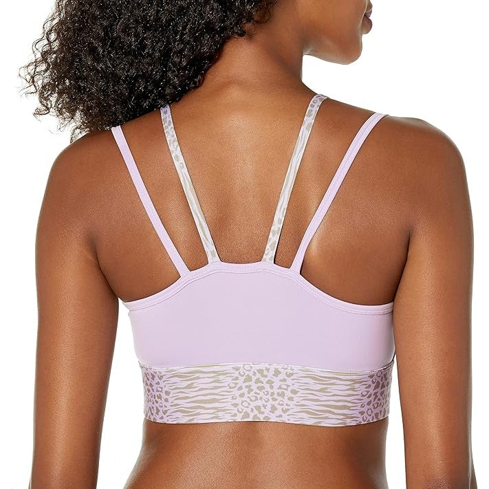 Reebok Women's Purple Leopard Print Sports Bra Size Small