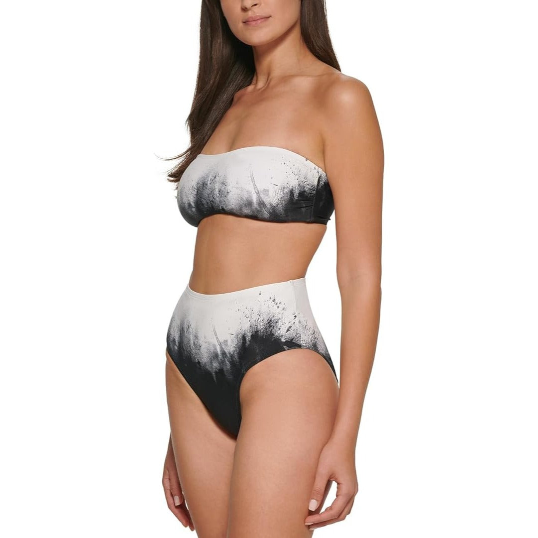 Calvin Klein Tie-Dye Bandeau Bikini Top - Size Medium Women Swim Top