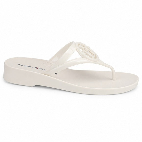 Tommy Hilfiger Vedna Jelly Thong Sandals White Size 5 New With Tags
