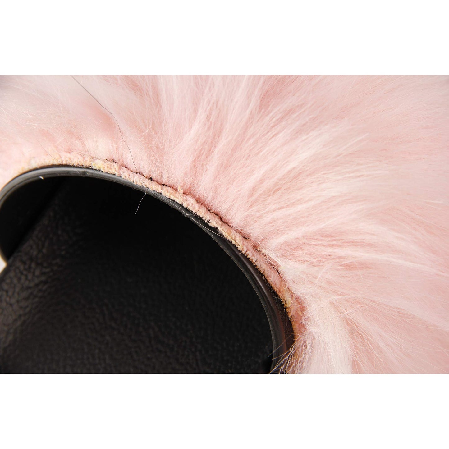 Women's Faux Fur Slippers, Pink Size 6 Open Toe Comfortable Fluffy Slippers