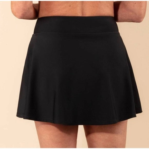 Lands' End Women's Swim Skirt with Built In Panty Black Size L New With Tags