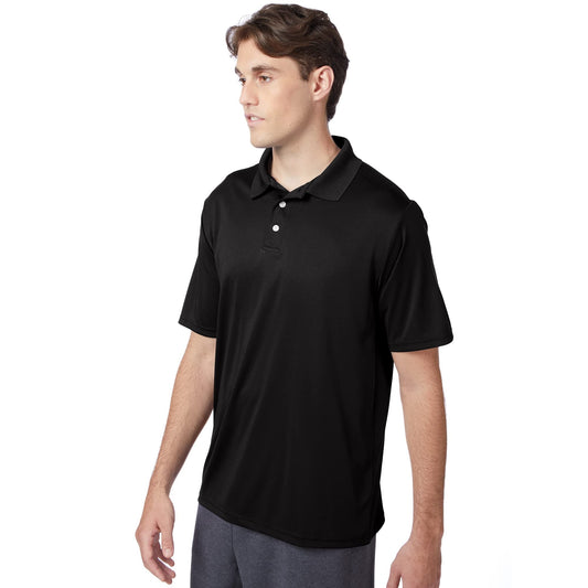 Hanes Cool Dri Men's Polo, Black Size XXL Polo Shirt for Men