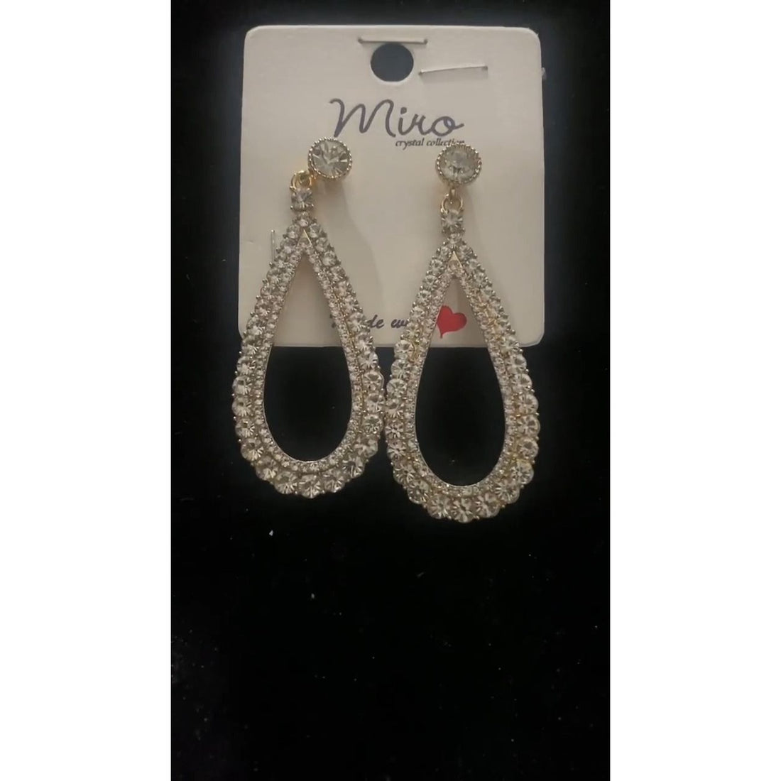 Women's Teardrop Dangle Round Earrings