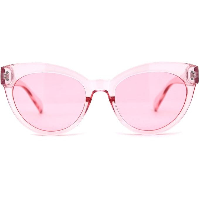 Womens Classic Pink High Point Tip Oversize Cat Eye Sunglasses #6