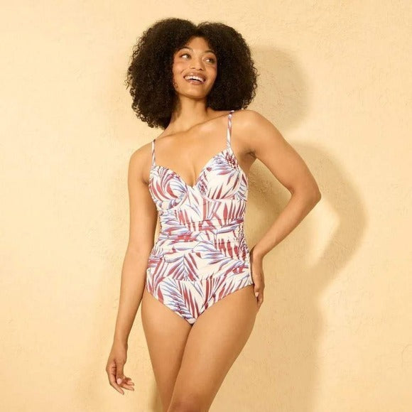 Shade & Shore Women's Underwire One Piece Swimsuit Size Medium New With Tags
