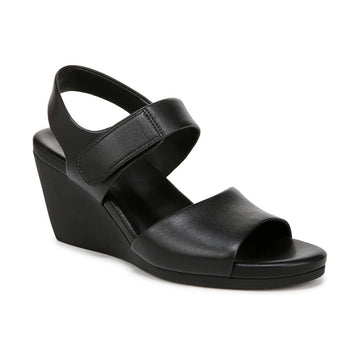 Women's Wedge Sandals Naturalizer Imani Black Leather 11W